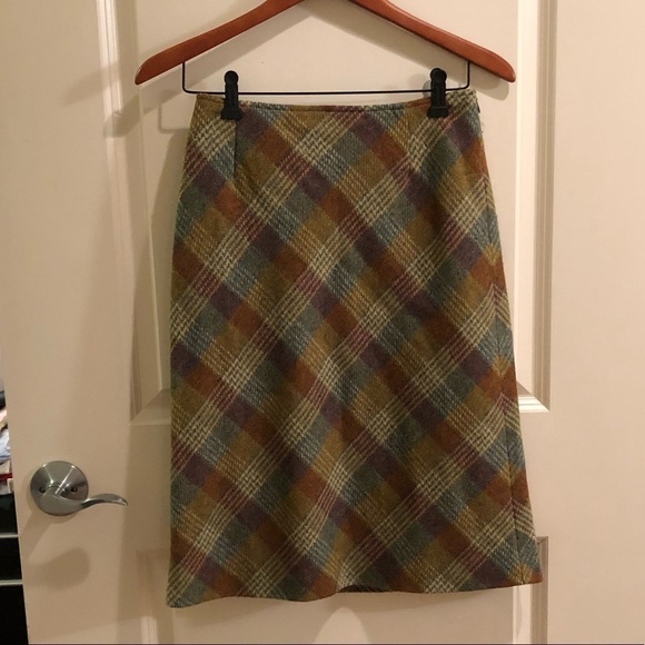 Laura Ashley Vintage Plaid Skirt - Picture 1 of 15
